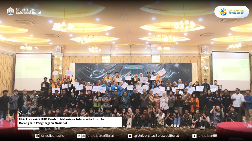 Ukir Prestasi di UHO Kendari, Mahasiswa Informatika Unsulbar Borong Dua Penghargaan Nasional